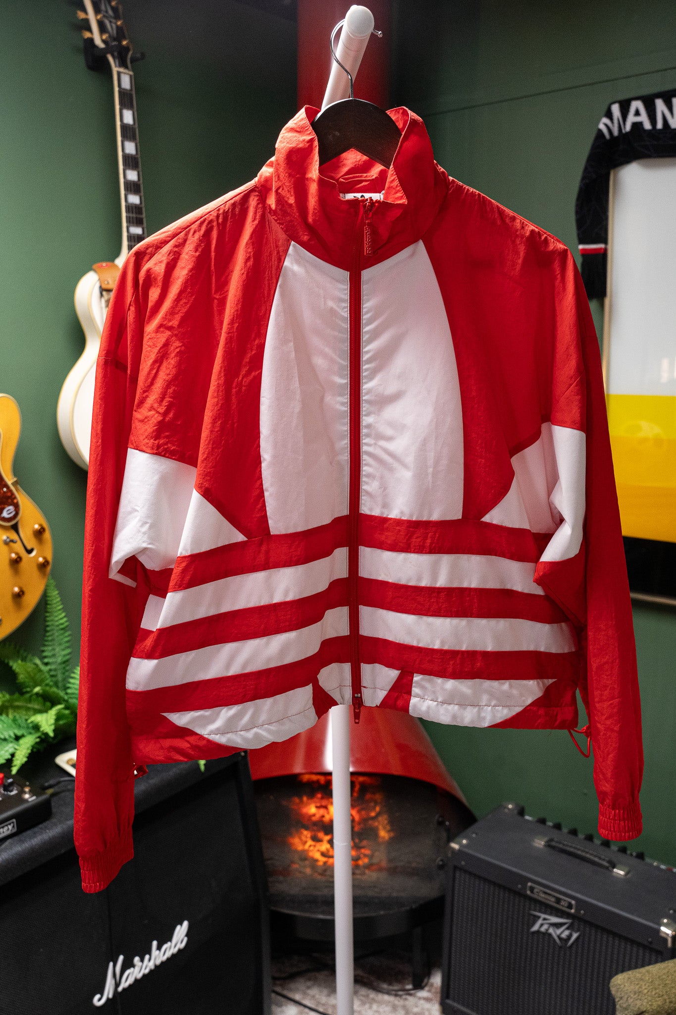 Adidas Originals Big Trefoil Track Jacket – Women’s S – Red/White