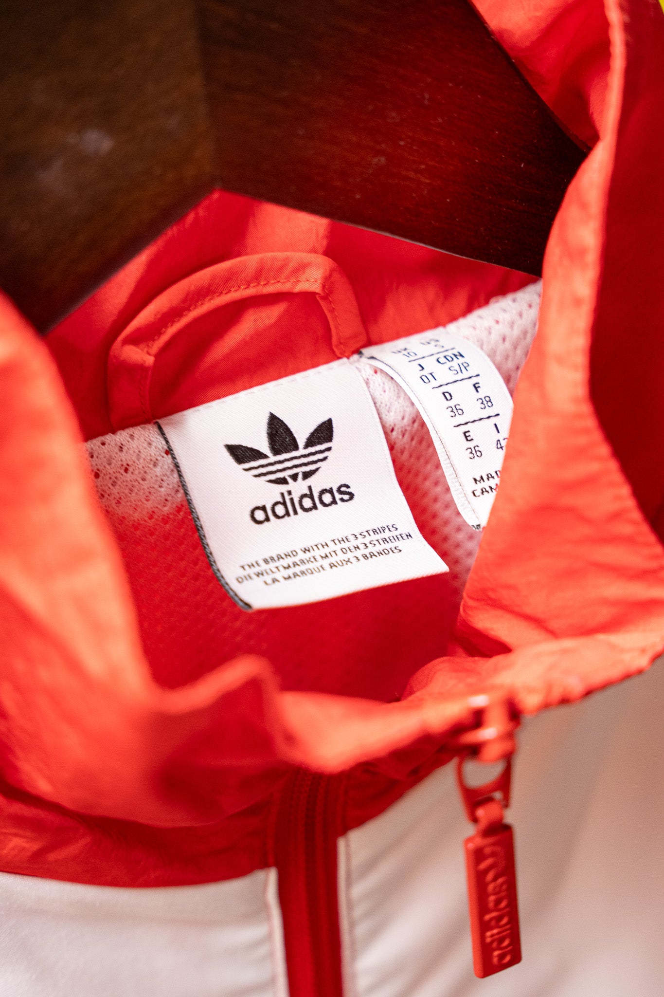 Adidas Originals Big Trefoil Track Jacket – Women’s S – Red/White