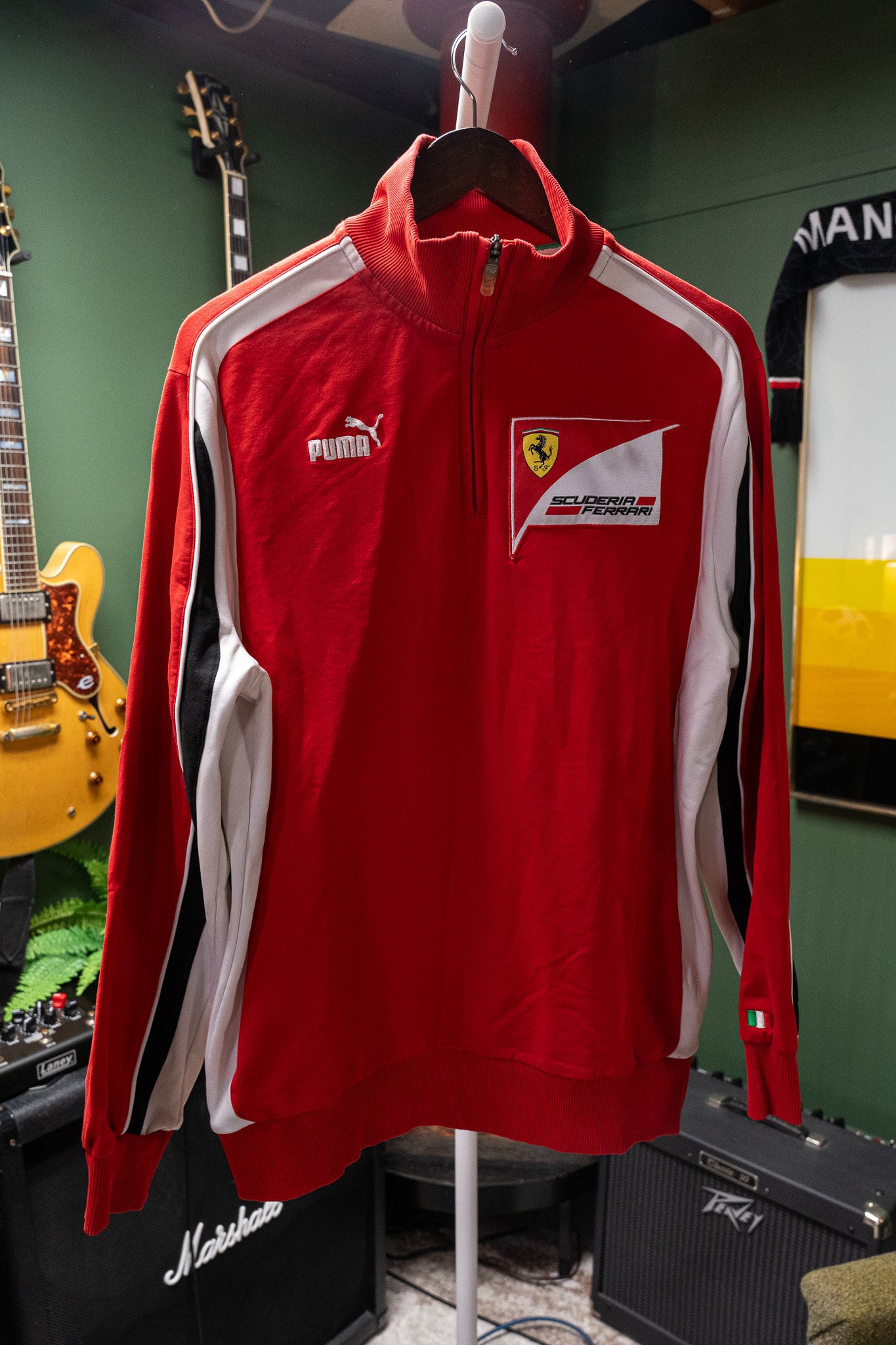 Puma x Scuderia Ferrari F1 Quarter-Zip Pullover – Red/White/Black – Size L