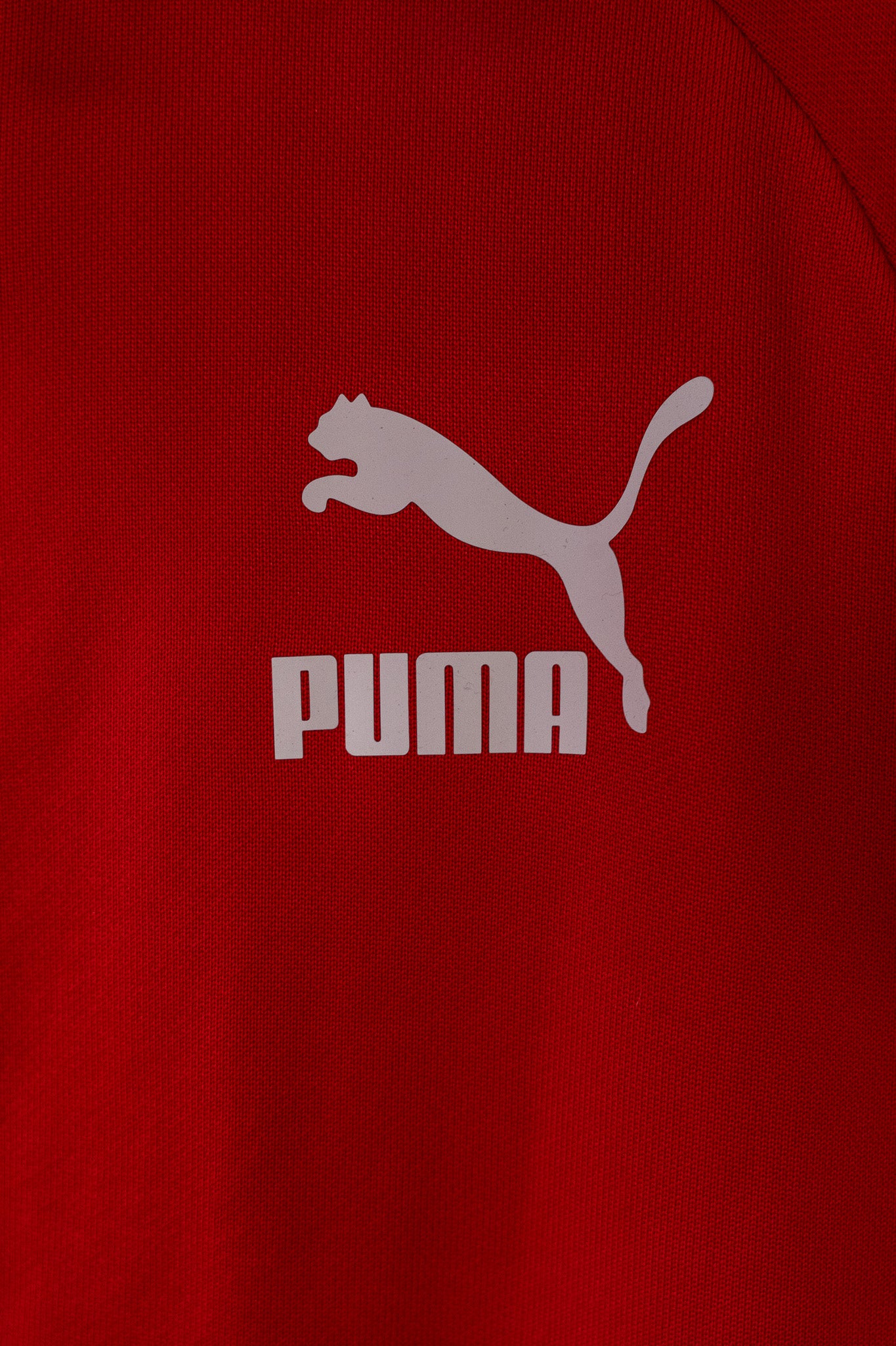 Puma T7 Track Jacket – Red with White Stripes – Size L
