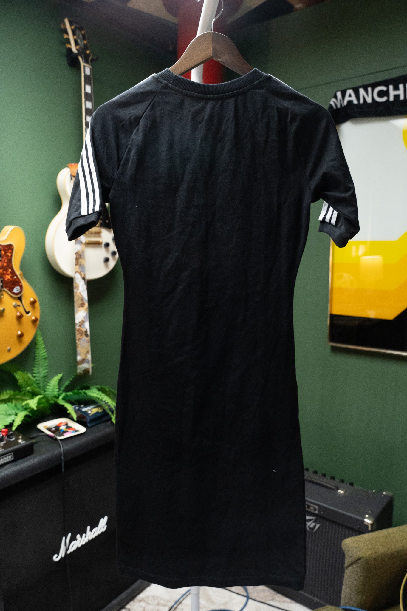 Adidas Originals - Trefoil 3-Stripes Black T-Shirt Dress (Size S)