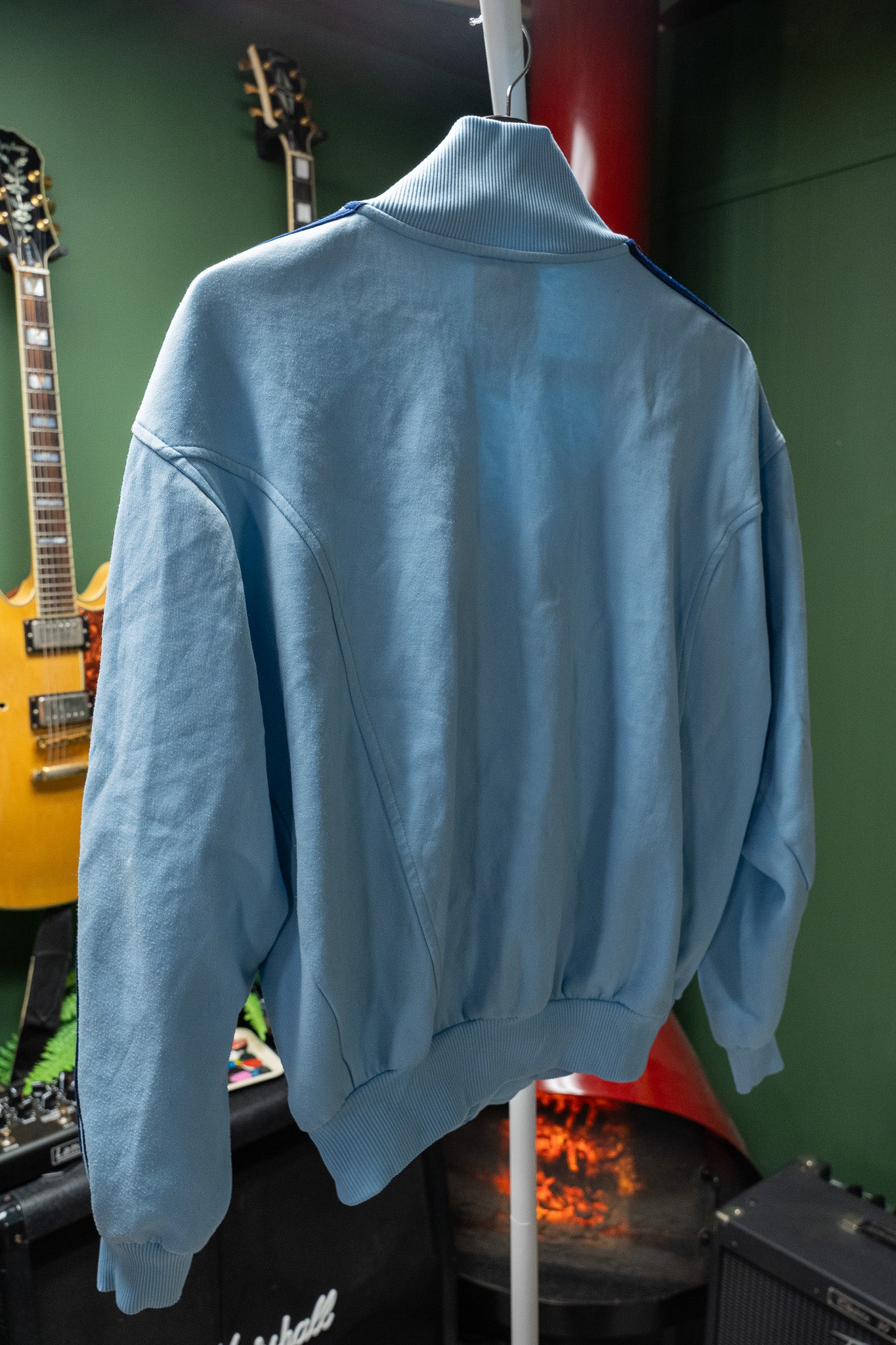 Vintage Adidas - 1990's Firebird Track Jacket – Light Blue/Navy – Men’s L