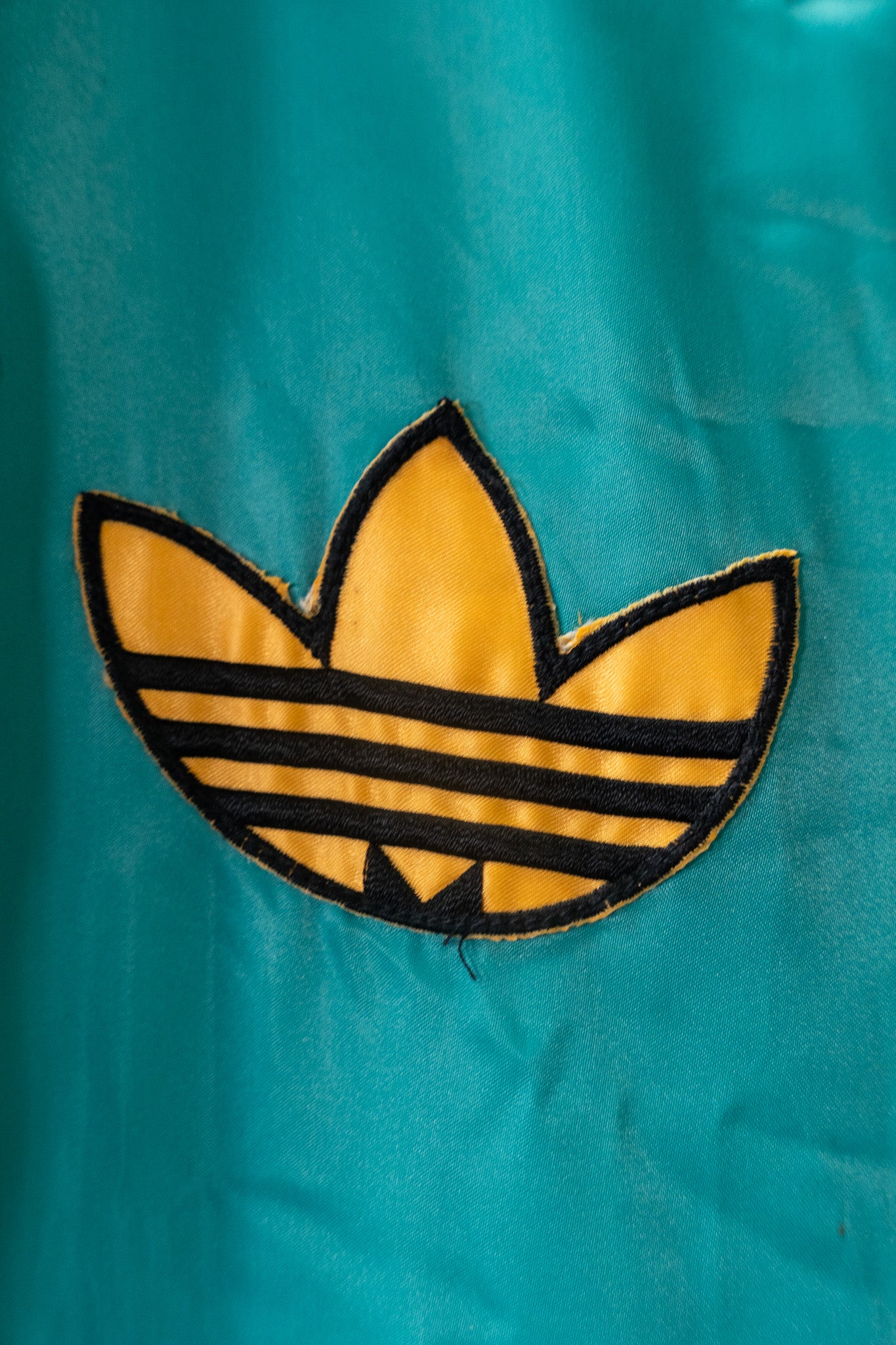 Vintage - Adidas Trefoil Varsity Bomber Jacket "Run DMC" - Men's Size M US