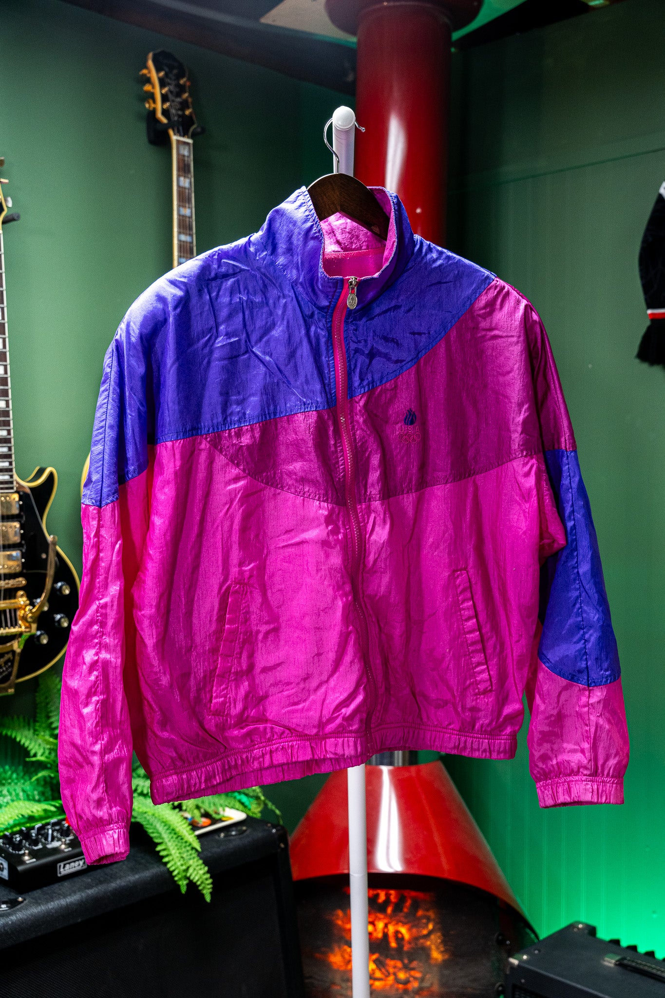 Vintage - 1992 USA Olympics Windbreaker (JCPenney Exclusive) – Magenta & Purple - Size L