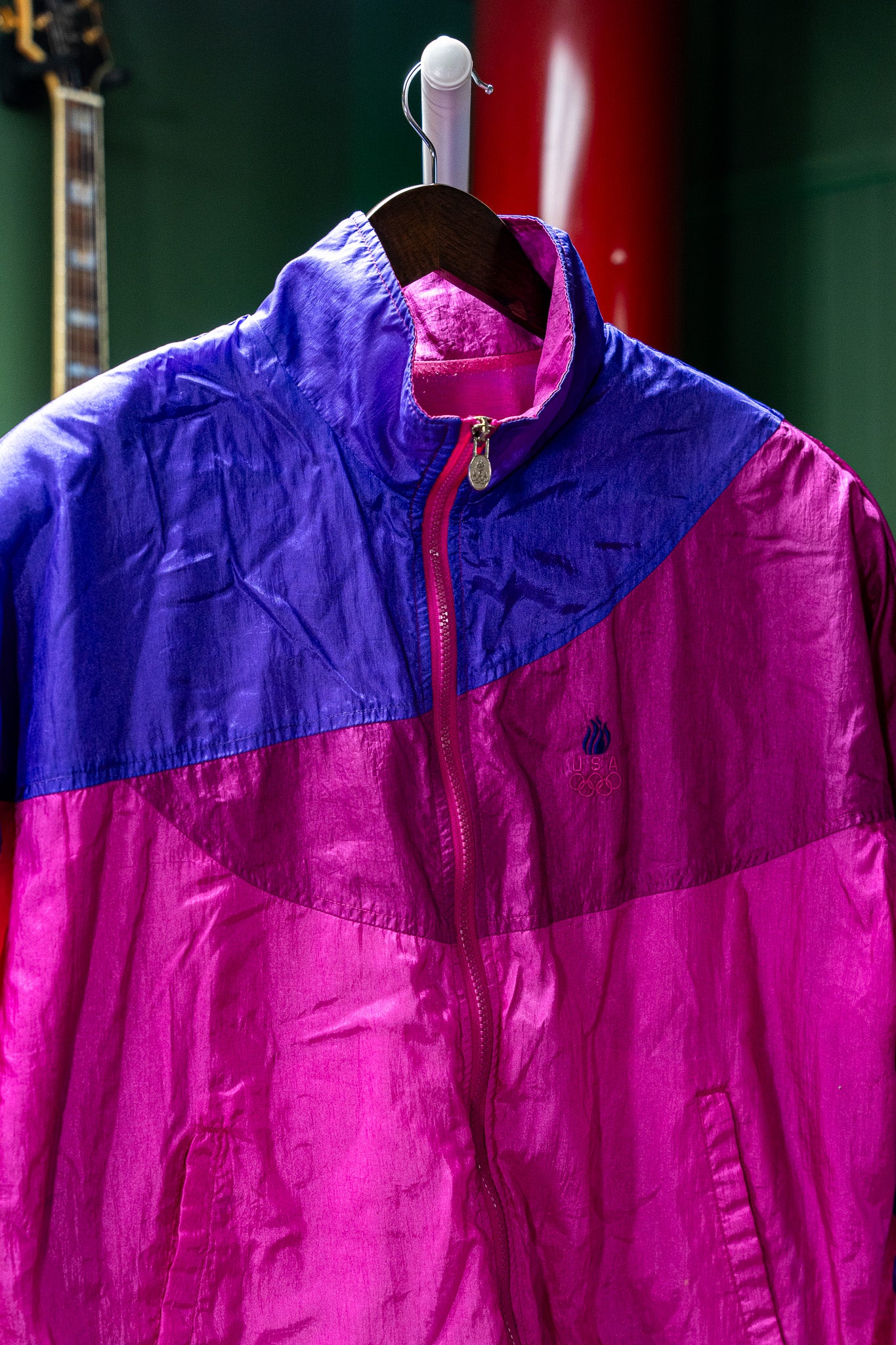 Vintage - 1992 USA Olympics Windbreaker (JCPenney Exclusive) – Magenta & Purple - Size L