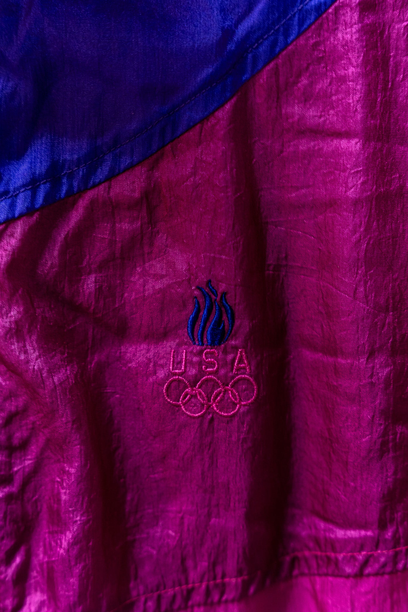 Vintage - 1992 USA Olympics Windbreaker (JCPenney Exclusive) – Magenta & Purple - Size L