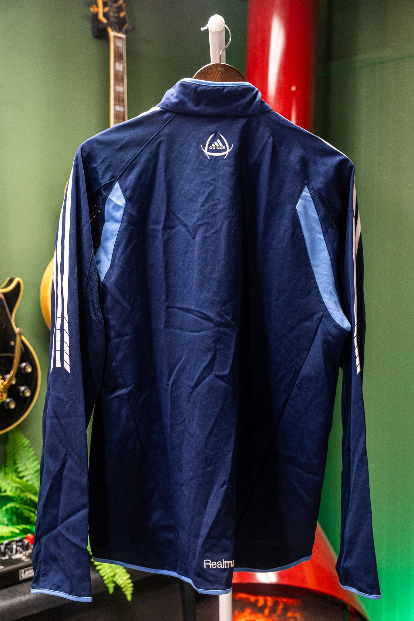 Vintage - Adidas 2005 Real Madrid Adidas ClimaCool Training Jacket (Navy/Light Blue) - Medium