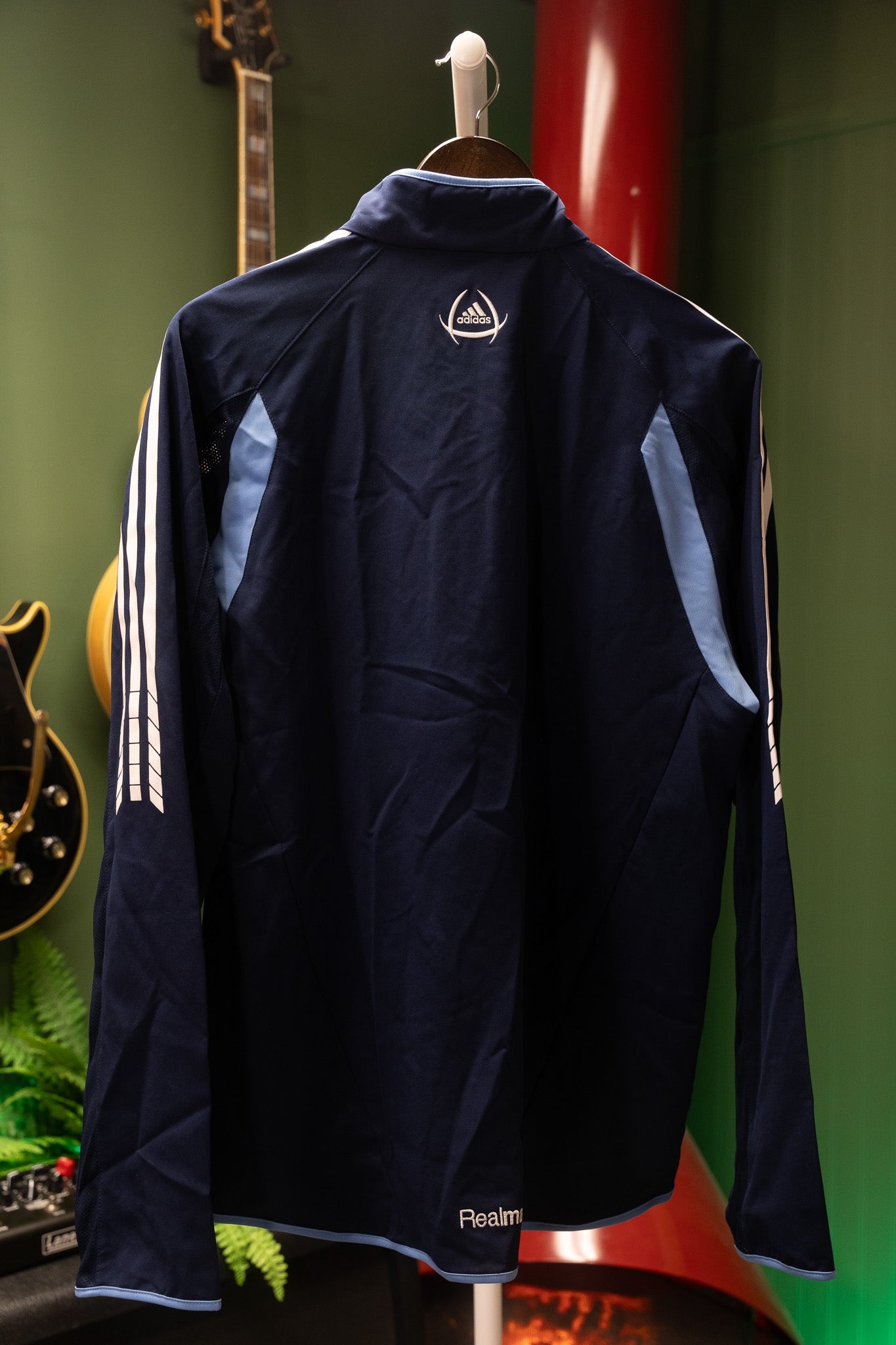 Vintage - Adidas 2005 Real Madrid Adidas ClimaCool Training Jacket (Navy/Light Blue) - Medium