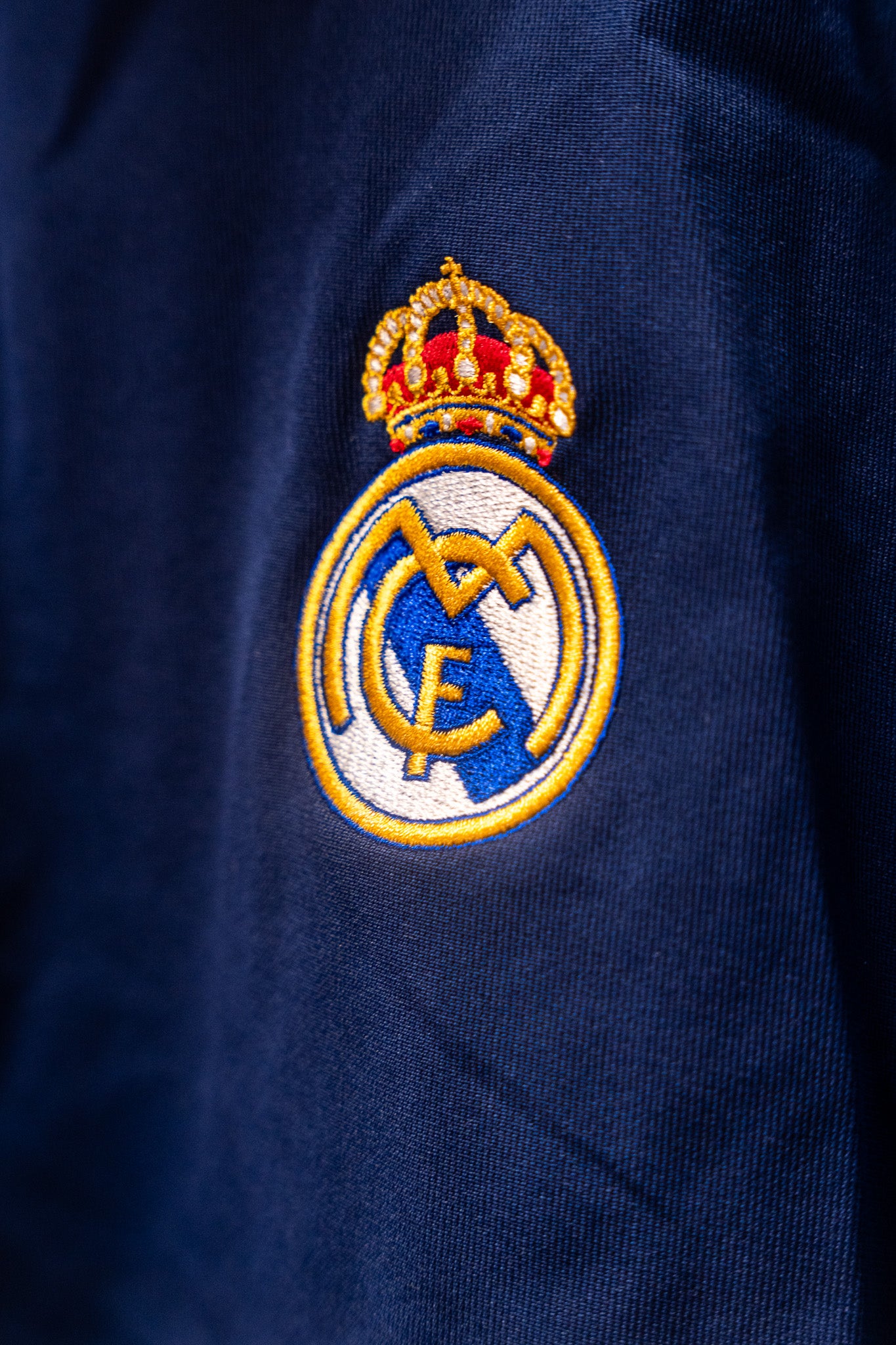 Vintage - Adidas 2005 Real Madrid Adidas ClimaCool Training Jacket (Navy/Light Blue) - Medium