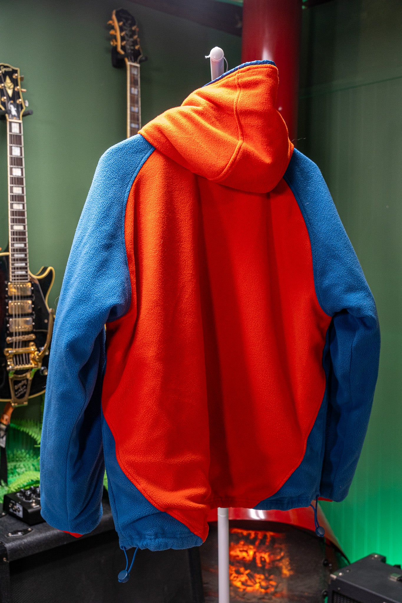 Vintage - Adidas Reversible Insulated Fleece Jacket – Blue/Red & Orange/Blue (Size L)