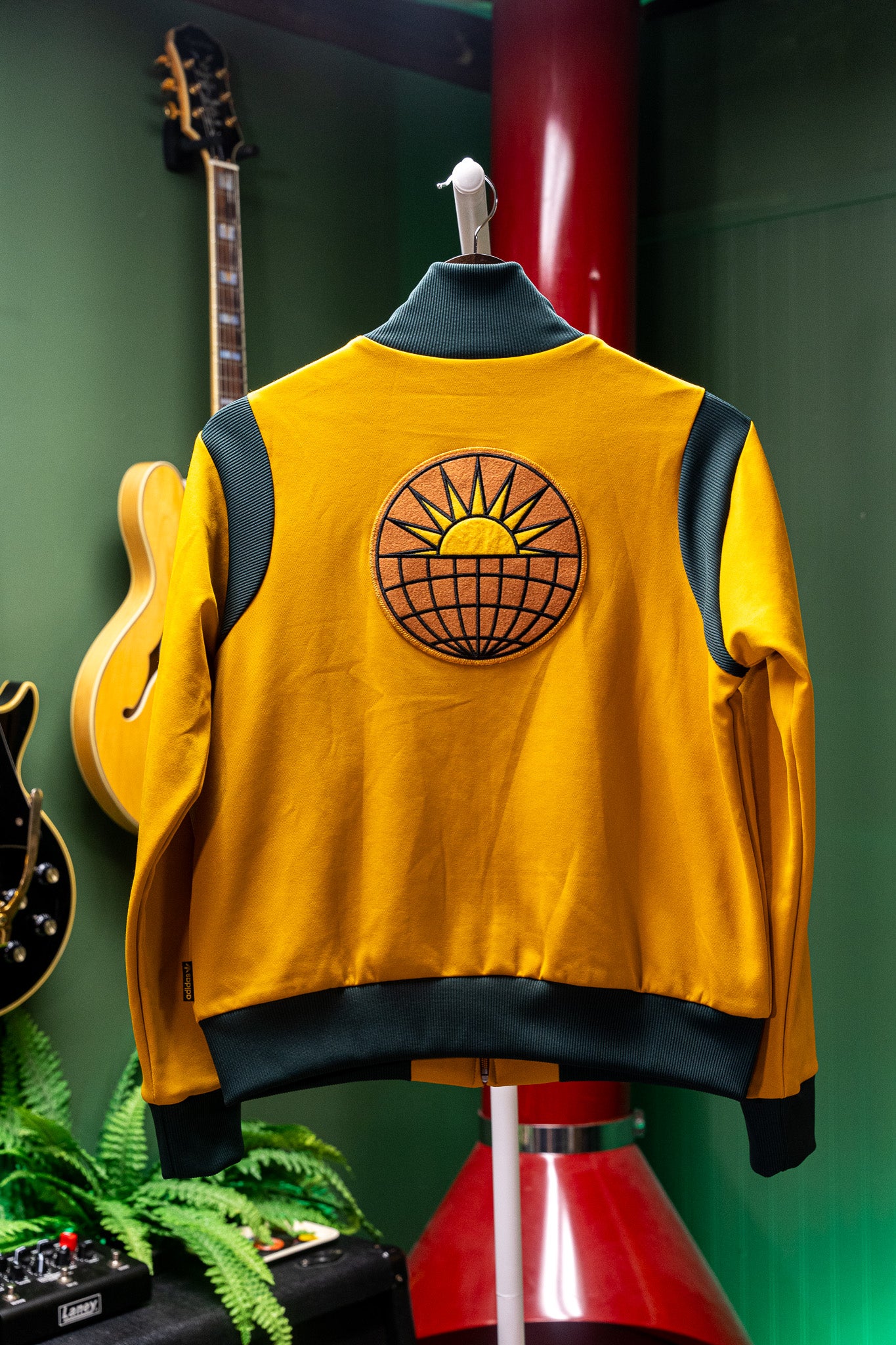 Adidas Originals x Yara Shahidi Track Jacket & Pants Set — Mustard/Forest Green - Medium