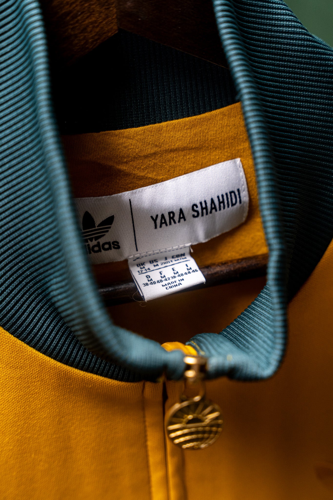 Adidas Originals x Yara Shahidi Track Jacket & Pants Set — Mustard/Forest Green - Medium