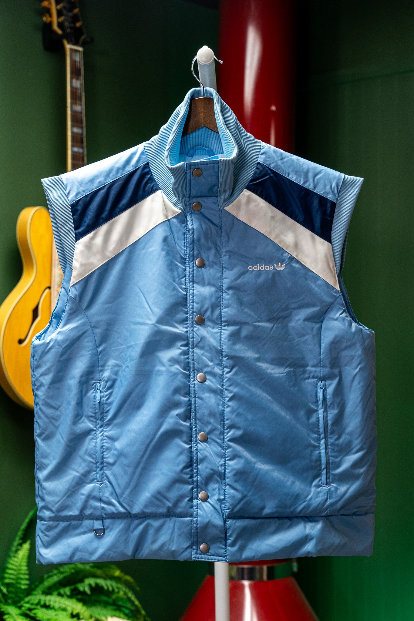 Vintage - Adidas Originals Sleeveless Puffer Vest – Powder Blue (Size S) - NWT