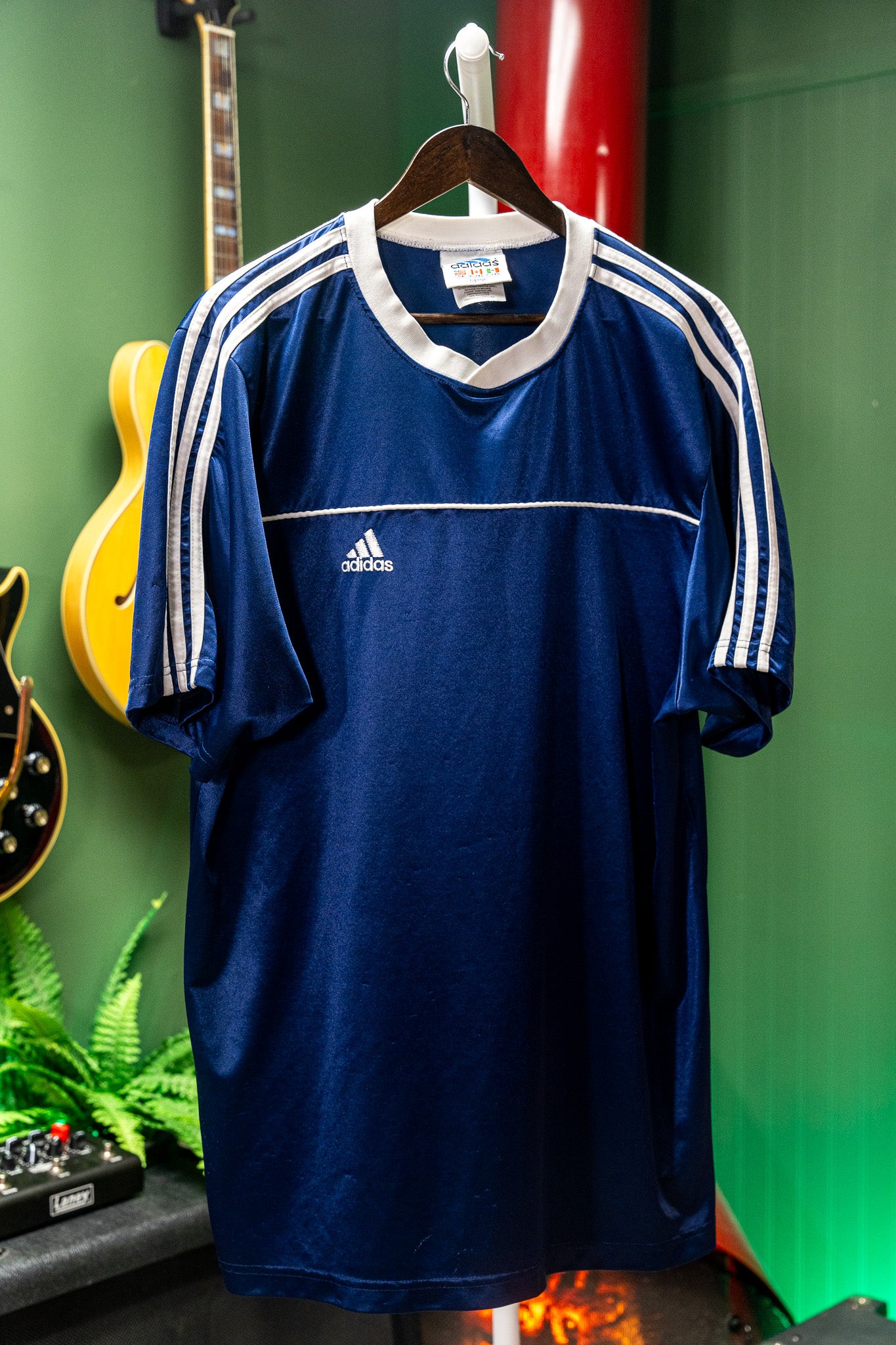 Vintage Adidas Soccer Jersey – Navy/White – Men’s XL