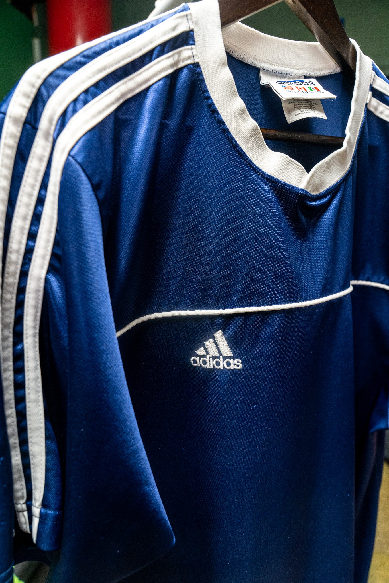 Vintage Adidas Soccer Jersey – Navy/White – Men’s XL