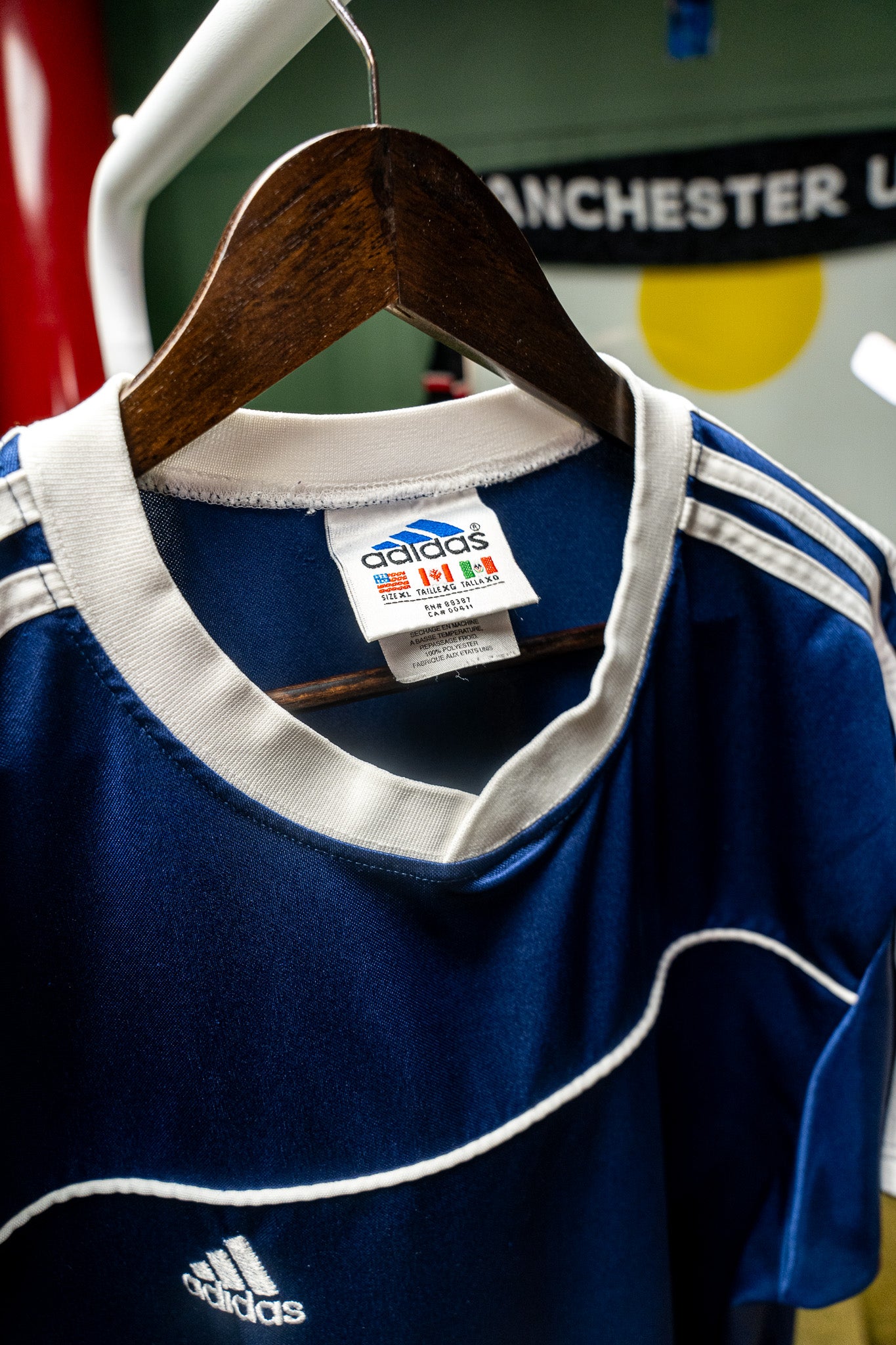 Vintage Adidas Soccer Jersey – Navy/White – Men’s XL