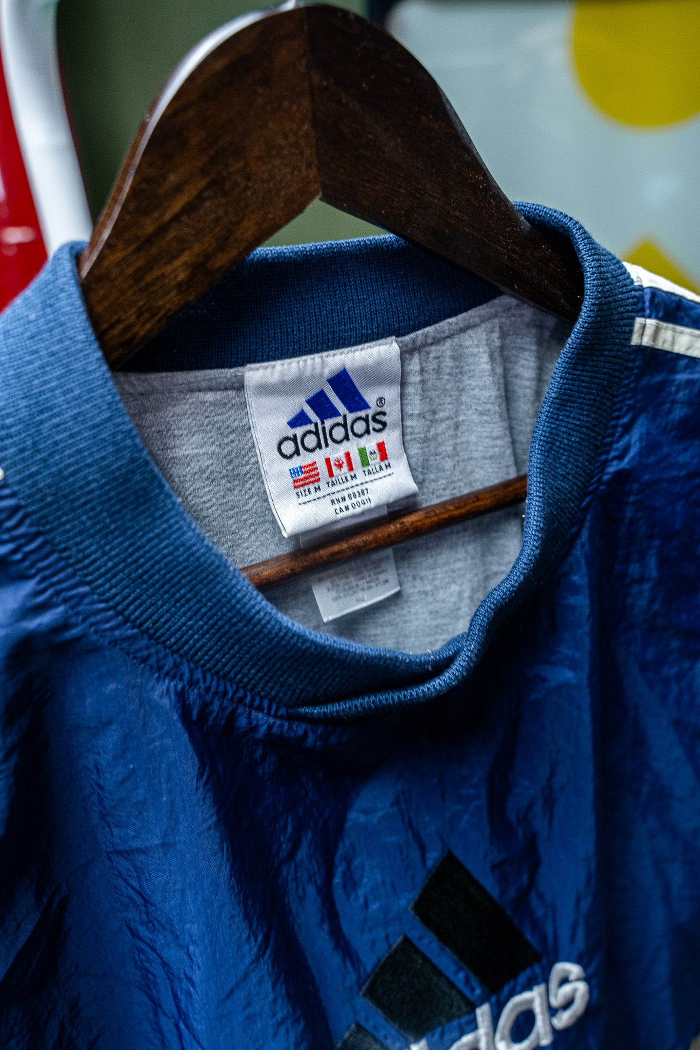 Vintage - Adidas Navy Pullover Windbreaker Tracksuit Set - Top & Pants – Size M