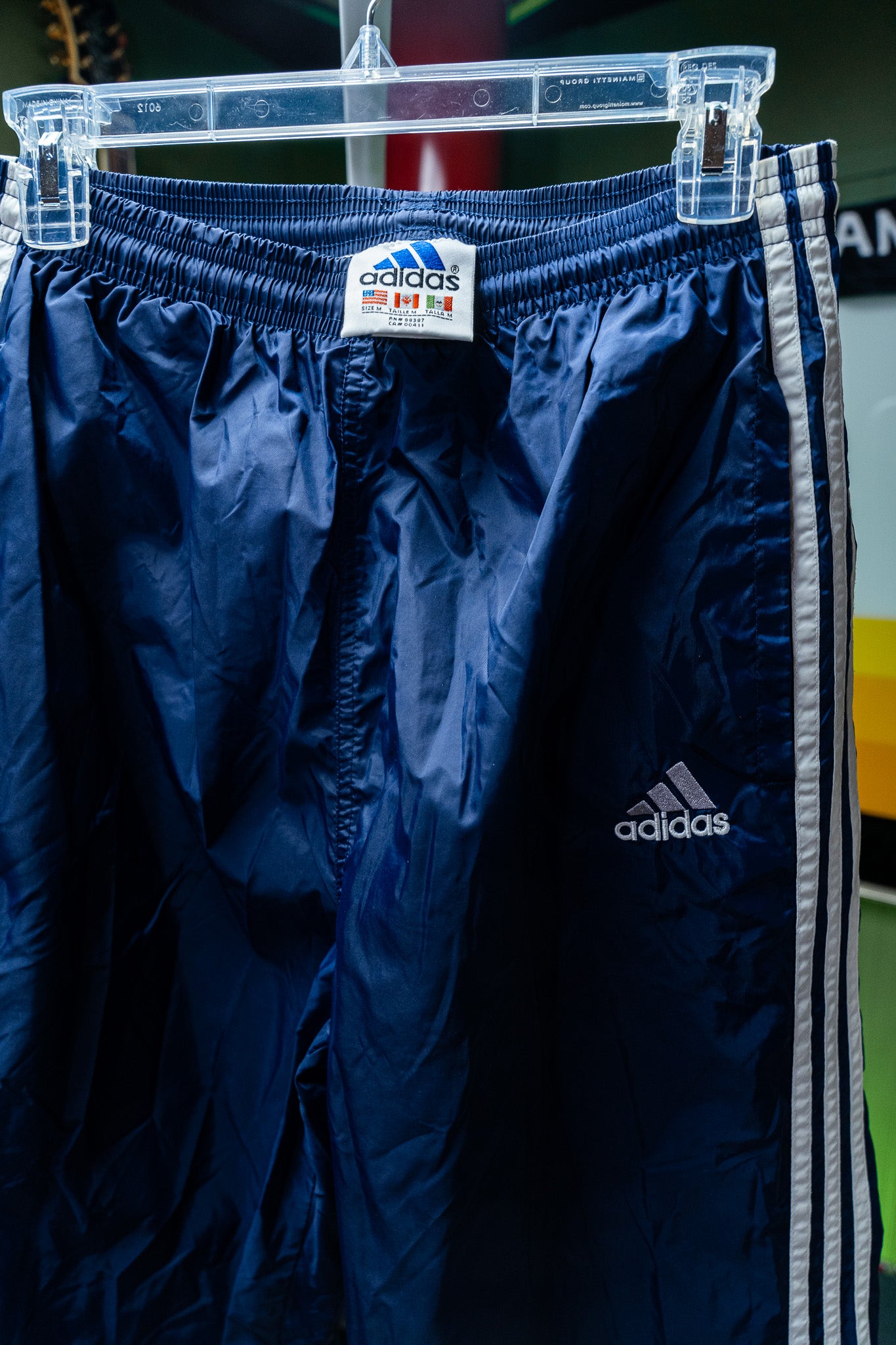 Vintage - Adidas Navy Pullover Windbreaker Tracksuit Set - Top & Pants – Size M