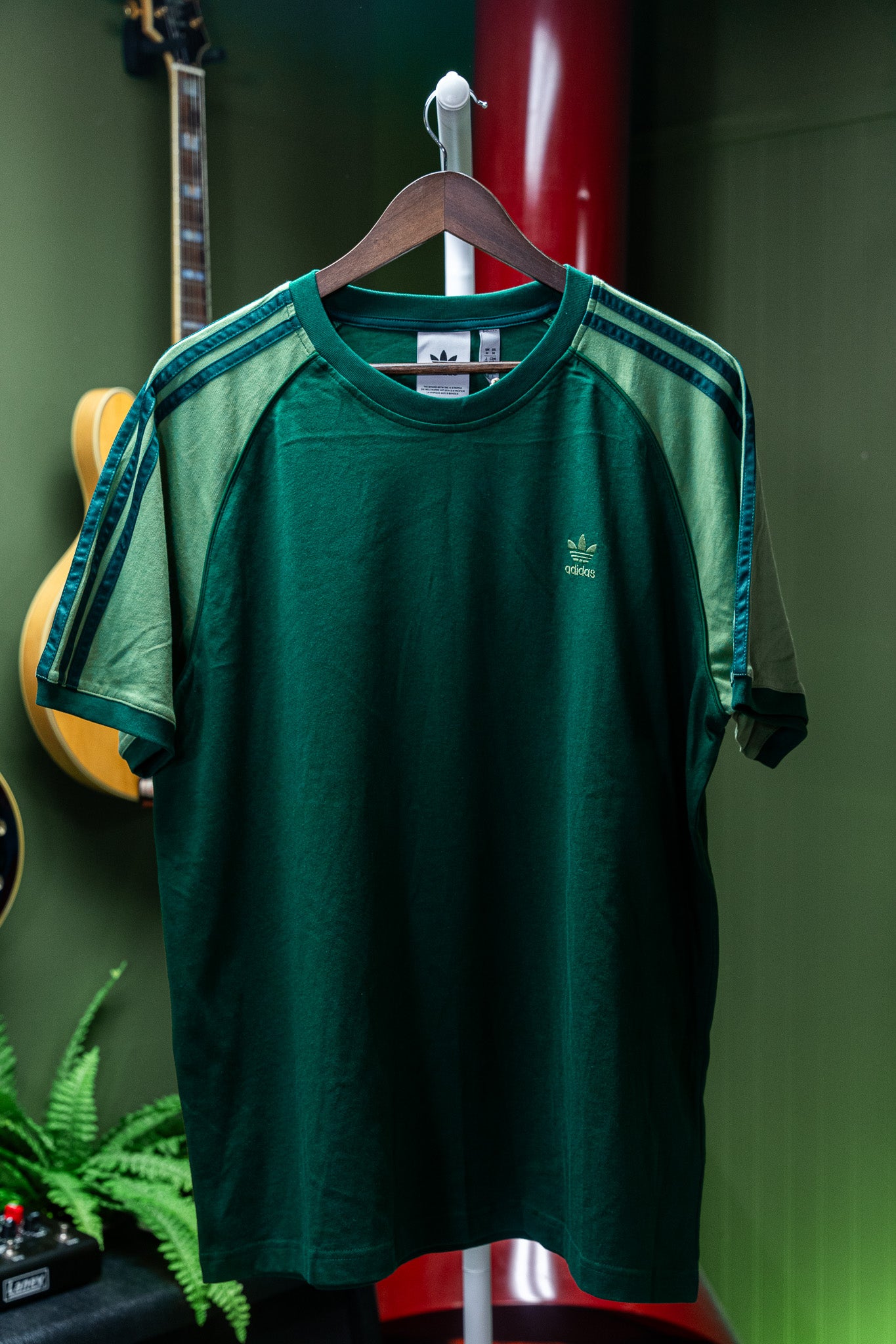 Adidas Originals - 3-Stripes Green Trefoil Tee (New with Tags) - L