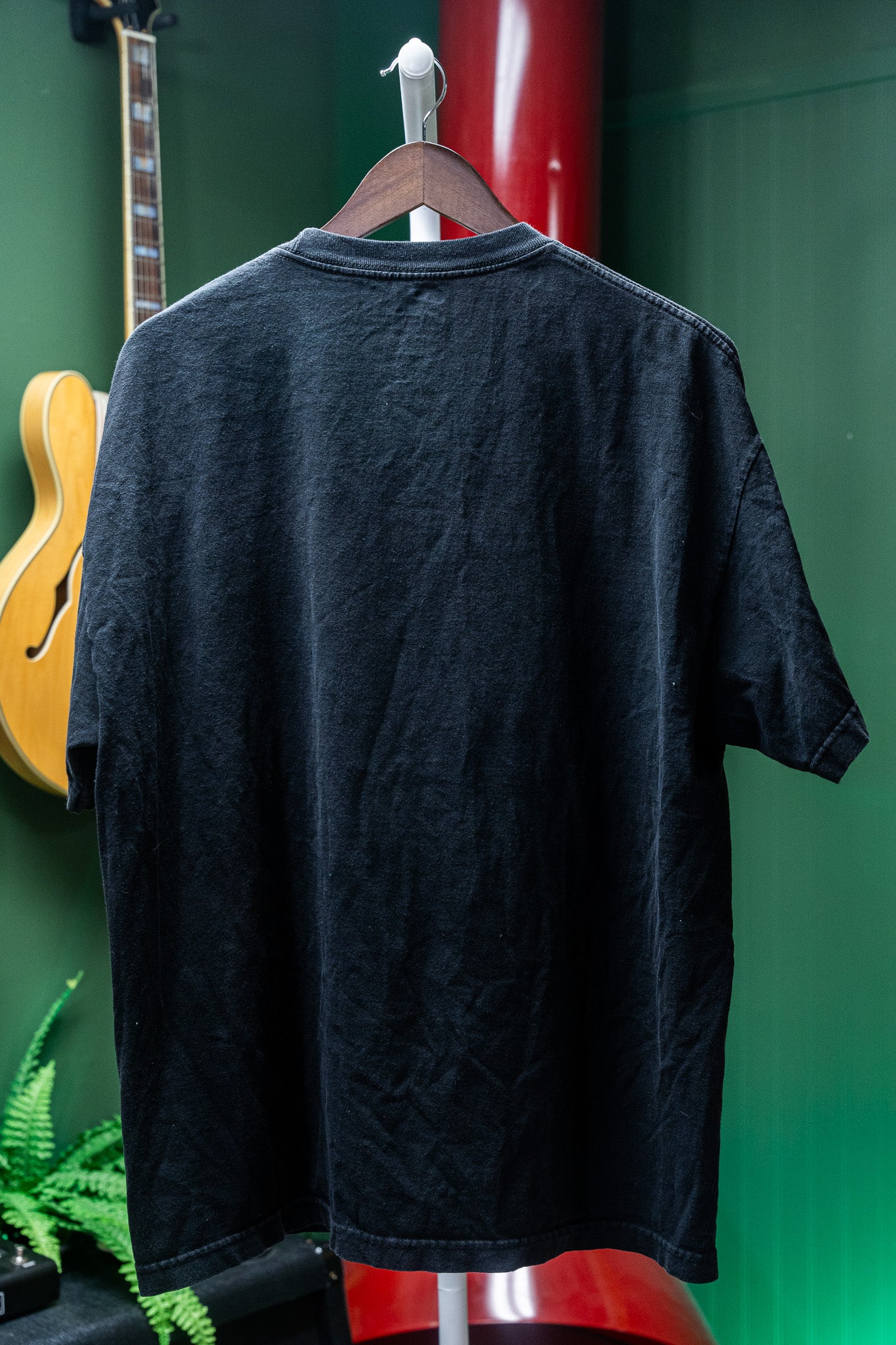 Nike - "NIKE" Graphic Tee – Faded Black & Green Logo - XL
