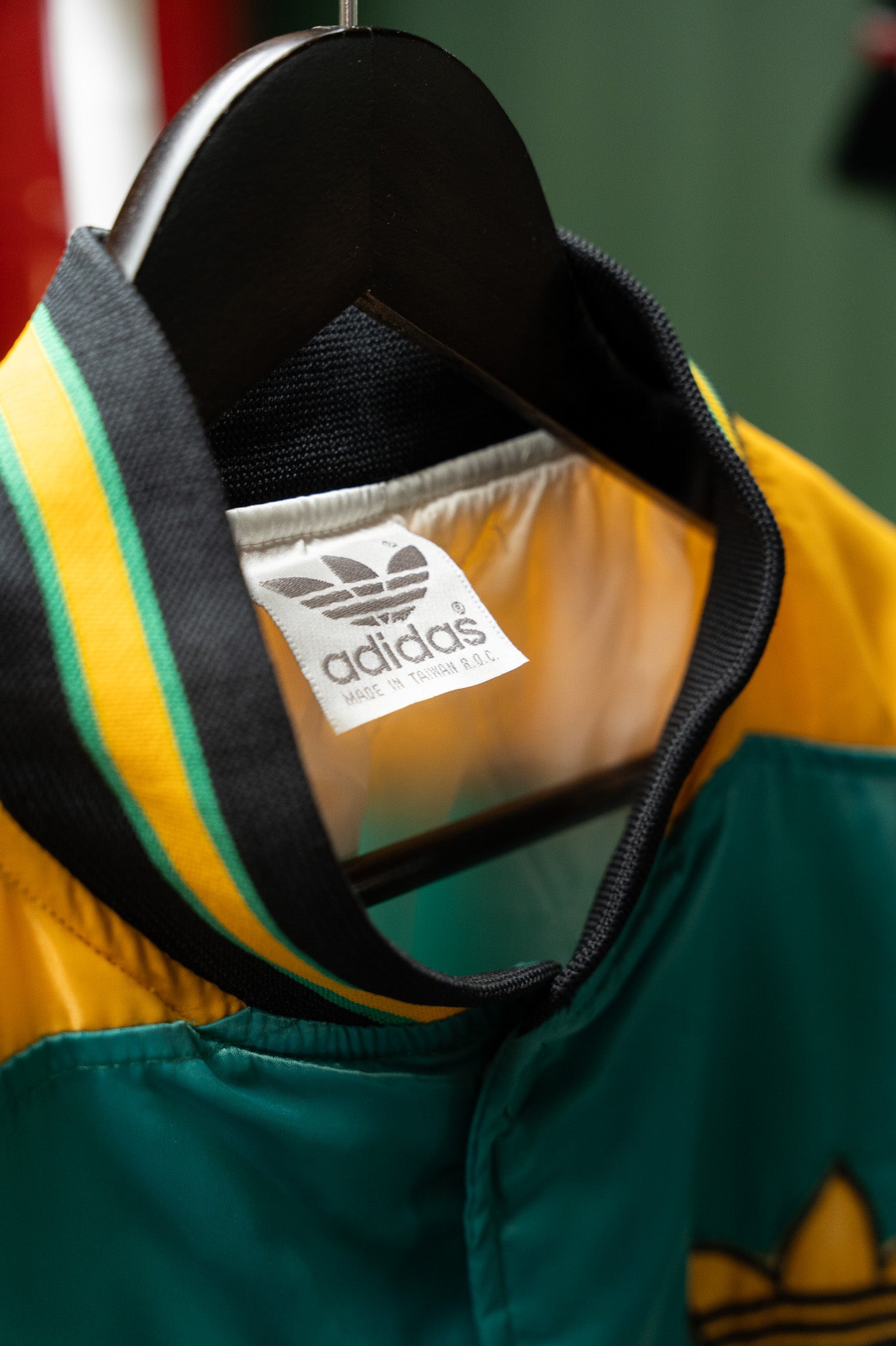 Vintage - Adidas Trefoil Varsity Bomber Jacket "Run DMC" - Men's Size M US