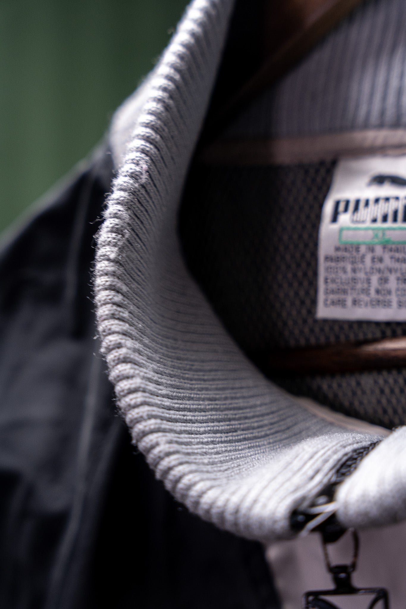 Vintage - Puma Windbreaker – Black/Grey/White – Half-Zip Pullover – 90s Style - (XL)